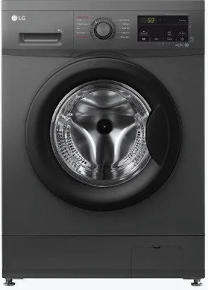 LG F4J3TYG6J 8kg Front Load Washer with Steam (Black)