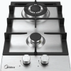 Midea 30SB005 30CM Built-In Gas Hob (Stainless Steel Panel, Enamelled Pan Support)