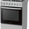 Midea 60E3G1H8F-SS 60x60 Dual Fuel Cooker with 8-Function Electric Oven (3 Gas + 1 Electric, Stainless Steel)