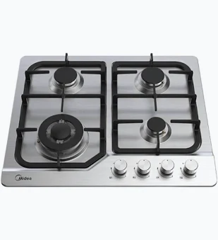 Midea 60SJ401 60CM Built-In Gas Hob (Stainless Steel Panel, Triple Ring Burner)