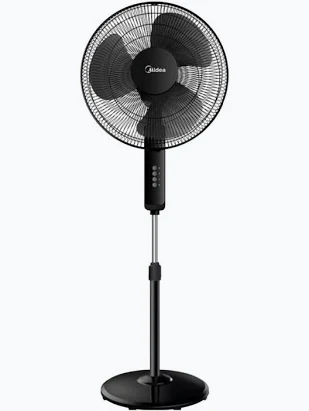Midea FS40-19K 16-Inch Stand Fan (50W, 3 Speeds – Black)