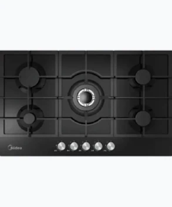 Midea MG90GQ095AL1B-BS 90CM Built-In Gas Hob (Black Glass Panel, Triple Ring Burner)