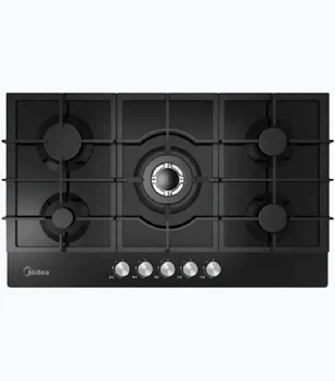 Midea MG90GQ095AL1B-BS 90CM Built-In Gas Hob (Black Glass Panel, Triple Ring Burner)