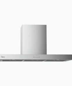 Midea MH90M77ET27MB-BS 90CM T-Shape Box Wall Hood (Stainless Steel with Black Glass Panel)