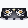 SOLSTAR GBG-3CSS Table Top Gas Stove (3 Burners - Glass Top)