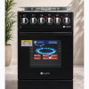 SOLSTAR SO-531DKBBKBSS 50cm Free-Standing Cooker (3 Gas + 1 Hotplate, Electric Oven, Black)
