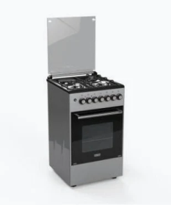 SOLSTAR SO-531DKBSLBSS 50cm Free-Standing Cooker (3 Gas + 1 Hotplate, Electric Oven, Silver)