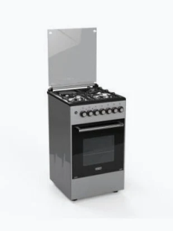 SOLSTAR SO-531DKBSLBSS 50cm Free-Standing Cooker (3 Gas + 1 Hotplate, Electric Oven, Silver)