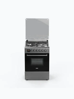 SOLSTAR SO-631DKHINBSS 60x60cm 3 Gas + 1 Electric Hotplate Free-Standing Cooker with Electric Oven (INOX Stainless Steel)