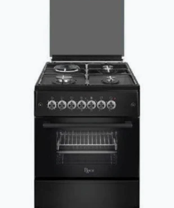 SOLSTAR SO-631DKPBKBSS 60x60cm 3 Gas + 1 Electric Hotplate Free-Standing Cooker with Electric Oven (Black)