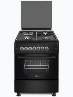 SOLSTAR SO-631DKPBKBSS 60x60cm 3 Gas + 1 Electric Hotplate Free-Standing Cooker with Electric Oven (Black)
