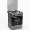 SOLSTAR SO-631DKPINBSS 60x60cm 3 Gas + 1 Electric Hotplate Free-Standing Cooker with Electric Oven (INOX Stainless Steel)