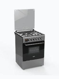 SOLSTAR SO-631DKPINBSS 60x60cm 3 Gas + 1 Electric Hotplate Free-Standing Cooker with Electric Oven (INOX Stainless Steel)