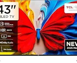 TCL 43S5K 43-Inch Full HD QLED Google Smart TV (Metallic Black)