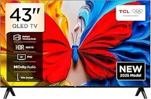 TCL 43S5K 43-Inch Full HD QLED Google Smart TV (Metallic Black)