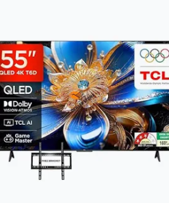 TCL 55T6D 55-Inch 4K UHD QLED Google Smart TV (Metallic Black)