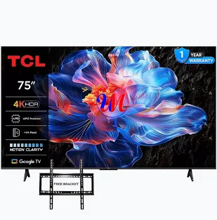 TCL 75V6D 75-Inch 4K UHD Smart Google TV (Metallic Black)