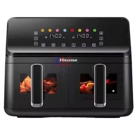 Air Fryer Black Color, 8L, Double basket, 1500+1200w H08AFBK2S1