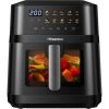 Air Fryer Black Color 8L, Single basket, Digital touch, Convectional fan 360 air circulation, 900w-dual heating H08AFBKIS4