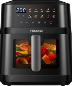 Air Fryer Black Color 8L, Single basket, Digital touch, Convectional fan 360 air circulation, 900w-dual heating H08AFBKIS4