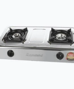 Ramtons RG/518 Double Burner Tabletop Gas Cooker (Stainless Steel)
