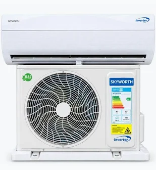 SKYWORTH SMVC12B / SMFC12V 12,000 BTU (1.5 HP) Inverter Wall-Mounted Split Air Conditioner (White)